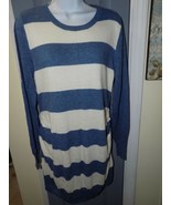 Liz Lange Maternity Striped Blue/White Sweater Size L Women&#39;s NEW - €30,02 EUR