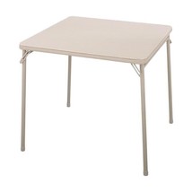 Cosco 14619ANT2 Folding Table, Antique Linen, 33-3/4&#39;&#39; Inch - £50.49 GBP