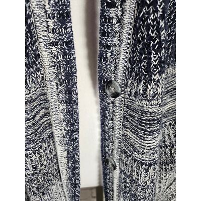 Eddie Bauer Women's Cardigan Sweater Large Gray White Ombre Blend Item image 9