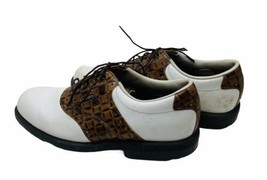 Footjoy White Brown Tan Men&#39;s Golf Athletic Shoes Sz 8 M - £19.80 GBP