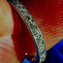 Earth mined Diamond Deco Wedding Band Vintage Eternity Anniversary Ring Size 5.5 - $2,465.25