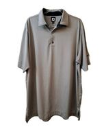 FootJoy FJ Golf Polo Shadow Wood Mens Sz XL Grey With Navy Dots &amp; Inside... - €17,91 EUR