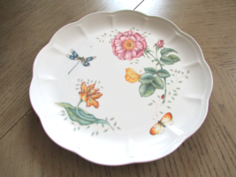 Lenox Butterfly Meadow Dinner Plate 11&quot; Dragonfly Pink Floral - £9.26 GBP