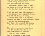 That Last Half Hour of Guard Poem by R H Leach UNP 1910s DB Postcard - $5.89