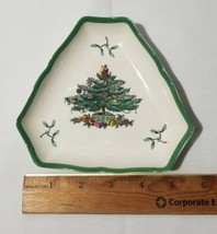 Spode Christmas Tree Trinket Tray Dish Scalloped S3324-H 6” X 5” England... - £7.89 GBP