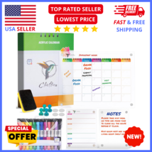 Acrylic Magnetic Fridge Calendar Set – 3 Board Planner Kit + 12 Markers ... - $30.49 CAD