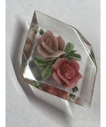 Vintage 1930s Reverse Carved Lucite Floral Brooch Pin - $55.31 CAD