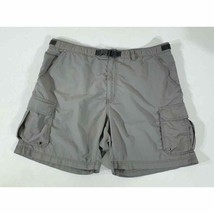 REI Mens Cargo Shorts Large (36x7) Gray Belted UPF 50+ Hiking Outdoors READ - £9.29 GBP