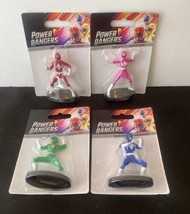 Power Rangers Figurines Collectible Toys Set Of 4 Mini Action Figures New - £7.44 GBP