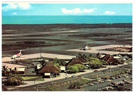 Keahole Airport Kona Big Island Hawaii Vintage 1970s Airport Postcard - £30.23 GBP