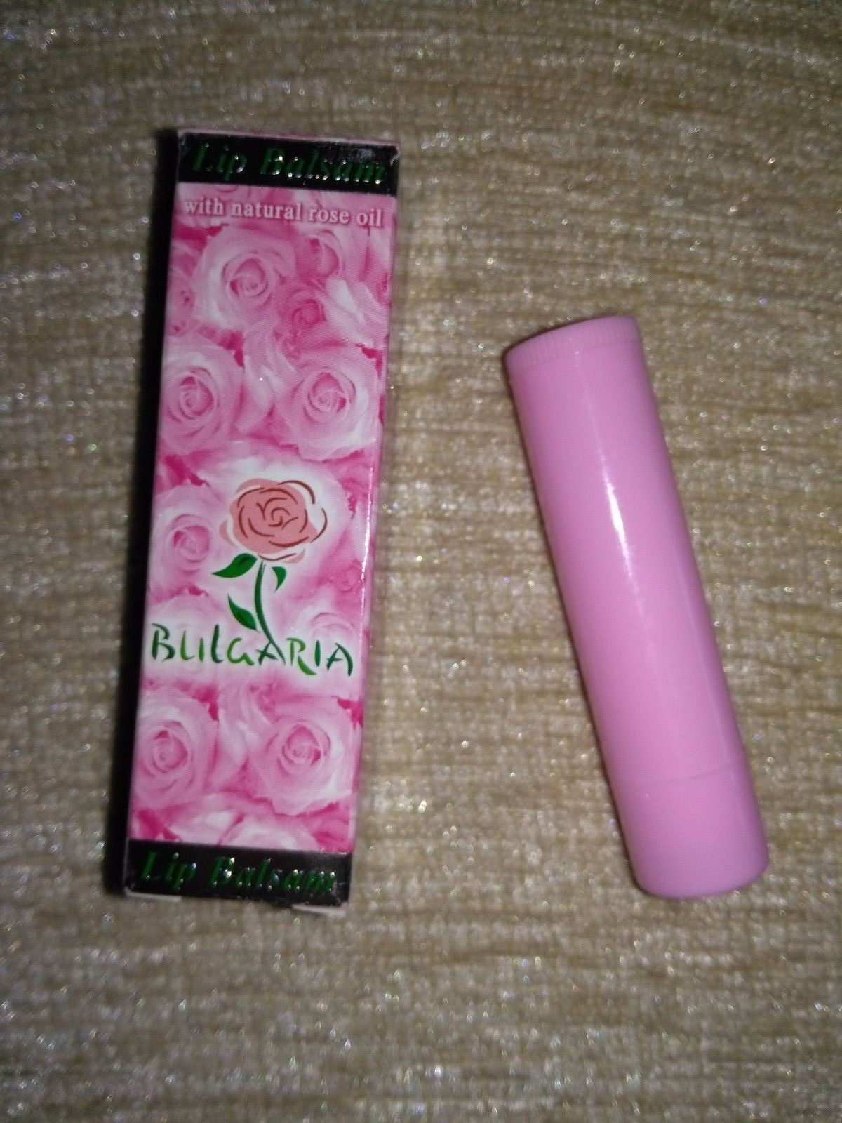 LIP BALM BALSAM WITH NATURAL ROSE OIL From Bulgaria EU Nourishes and Hyd... - $3.71