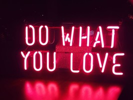 New &#39;Do what you Love&#39; Wedding Art Banner Real neon light sign art Sign ... - $1,316.14 MXN