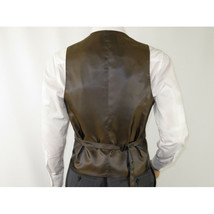 Men's RENOIR Vest Wool 140's Adjustable, Full Lining 508-3 Mid Gray image 6