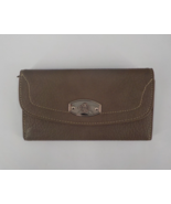 Treviso Wallet Womens Tri-Fold Small Light Brown Clutch Snap Logo Pocket... - $9.99