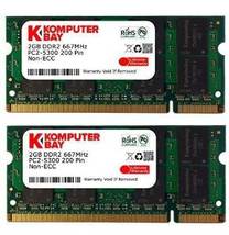 Komputerbay 4GB 2X 2GB DDR2 667MHz PC2-5300 PC2-5400 DDR2 667 (200 Pin) Sodimm L - £24.83 GBP