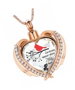 Cremation Jewelry Red Cardinal Urn Necklace for - £49.22 GBP
