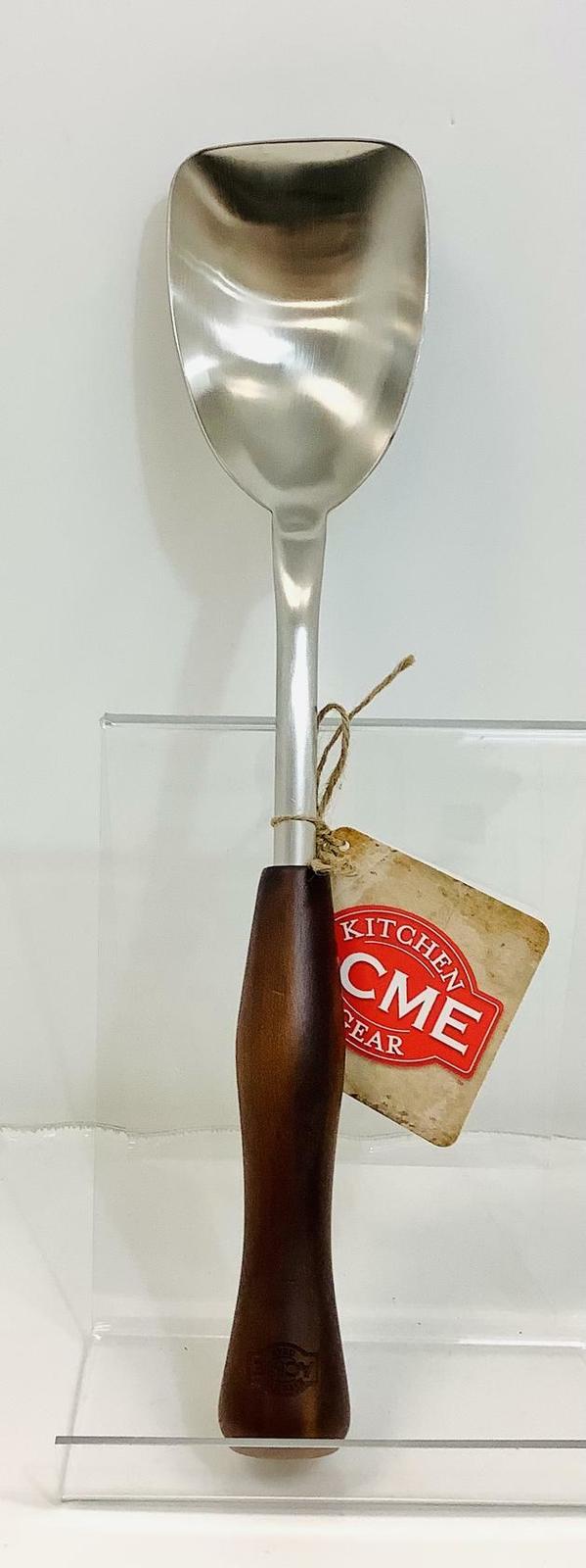 ACME Vintage Gear Solid Spoon, Stainless Steel with Acacia Hardwood Handle - $16.16