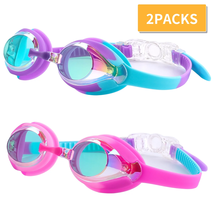 Kids Swim Goggles for Kids 3-15, Design, 2 Pack Swimming Goggles No Leak... - $31.34