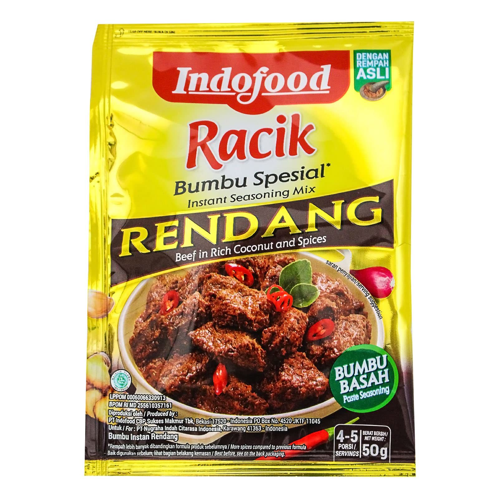 Indofood Rendang Curry Sauce, 2.1 Ounce (Pack of 24) - $48.90