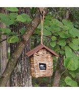 Hanging Grass Birdhouse with Wooden Roof - $17.64 CAD