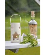 Ivory Ceramic Star Cut Lantern - $11.60