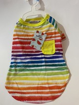 Pet Apparel Small Dog T-Shirt Multicolored Striped Tye Dye Tee NWTs - £7.37 GBP