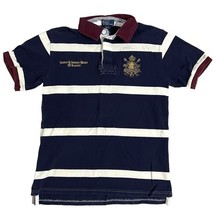 Ralph Lauren Polo Shirt Blue White Stripe Saddle Harness Maker Crest Boy... - $354.95 MXN