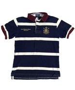 Ralph Lauren Polo Shirt Blue White Stripe Saddle Harness Maker Crest Boy... - $349.80 MXN