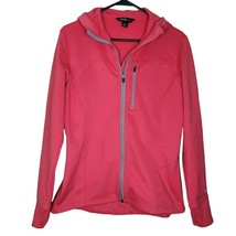 GSX Sweatshirt Full Zip Hooded Pink Thumb Holes Back Pocket Womens Medium - £16.01 GBP