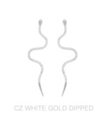 New Gold Dipped Cz Snake Drop Earrings - €25,11 EUR