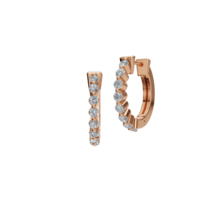 14K Solid Gold Diamond Huggies Earrings, Diamond Hoop Earrings, Diamond Earrings - £858.99 GBP+