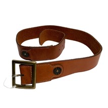 Eddie Bauer Mens Size 32 Belt Leather Shot gun Shell Saddle Leather Ret ... - $22.77