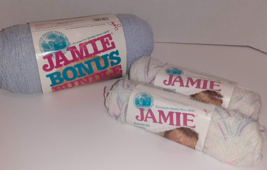 JAMIE Baby Yarn x2 Playtime Print + Pastel Blue Bonus Bundle Vintage Skeins - £15.29 GBP