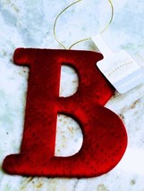 Target-Wondershop Christmas Tree Red Velvet Monogram Ornament. Letter “B”. - £26.36 GBP