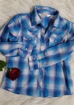 Cumberland Outfitters Young Girls Size Medium (8) Plaid Pearl Snap Weste... - $18.80