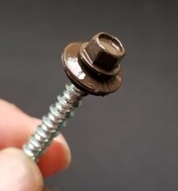 500 #10 X 1 1/2 Roofing Screws. Brown, Zinc Coated. - $36.52