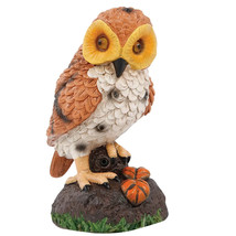 Hooting Garden Owl Statue - Brown - £23.73 GBP