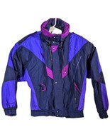 Retro 90s Snow Jacket Purple Pink Blue Sz 40 M/L Color Block Couloir Wom... - $99.00
