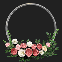 Clear Acrylic Floral Hoop Centerpieces Set of 2 | CP01T300-2 - £28.92 GBP