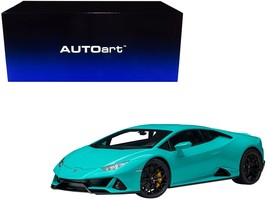 Lamborghini Huracan EVO Blu Glauco Blue 1/18 Model Car by Autoart - $5,980.10 MXN