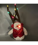 Dan Dee Animated Singing Jingler Snowman w Antlers Lights Up, Sings WORK... - $247.58 MXN