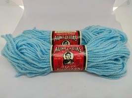 Aunt Lydia&#39;s Heavy Rug Yarn Light Blue 705 70 Yards Lot of 2 skeins - £11.84 GBP