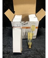 LED EDISON BULB T25 GLASS E12 DIMMABLE 6W 5000K 5 PACK - $9.89