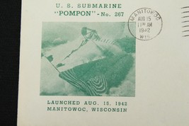 Submarine USS POMPON SS-267 1942 WWII 2 Cent Army Navy Defense Stamp Env... - £11.71 GBP