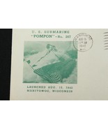Submarine USS POMPON SS-267 1942 WWII 2 Cent Army Navy Defense Stamp Env... - £11.60 GBP