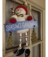 AVON SNOWMAN DOOR HANGER Seasons Greetings Decor Cute Winter Christmas  - $380.59 MXN