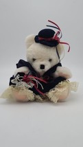 Vintage World of Smile White Teddy Bear Stuffed Plush 1991 - £19.04 GBP