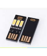 3X Pocket Card Lamp Bulb Led Keychain pendant 3LED  Light Portable USB P... - $126.85 MXN