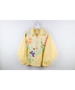 Vintage 90s Country Primitive Womens XL Flower Weave Full Zip Bomber Jac... - $1,080.03 MXN