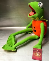 Jim Henson&#39;s Muppets Kermit The Frog Halloween Pumpkin 18&quot; Plush - Cute! Htf - £14.03 GBP